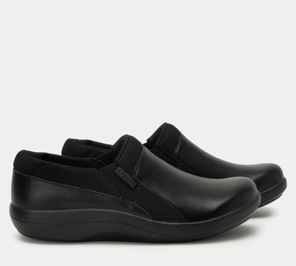 Alegria Duette Jet Black Leather Shoe Clog Womens sizes 35-42 NEW Wide