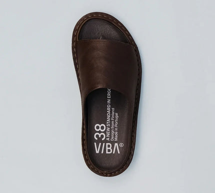 VIBAe SAINT TROPEZ Cocoa Brown Leather Sandal EU Unisex sizes W6/36-M15/48 NEW