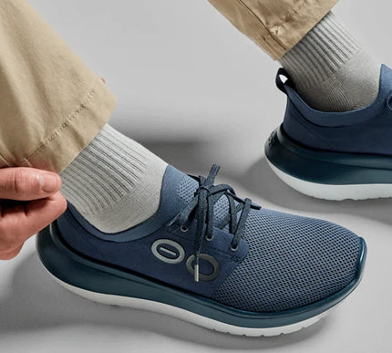 OOFOS OOmy Stride Moroccan Blue Walking Shoes Sneakers Mens Sizes M8-M14 NEW