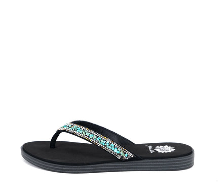 Yellow Box Diyah Turquoise Toe Post Flip Flop Sandal Women's sizes 6-10/NEW!!!