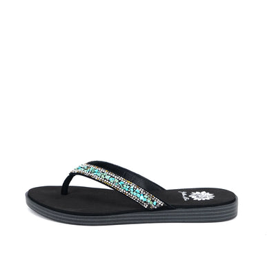 Yellow Box Diyah Turquoise Toe Post Flip Flop Sandal Women's sizes 6-10/NEW!!!