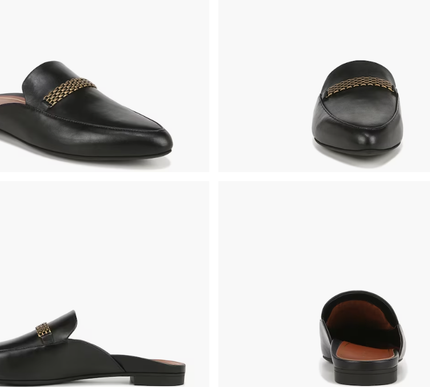 Vionic Starling Mule Black Leather Slip-On Arch Support Women sizes 5-11/NEW!!