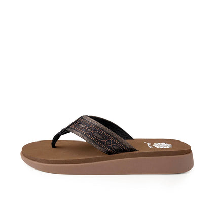 Yellow Box Galya Black Flatform Toe Post Sandal Women's sizes 6-10/NEW!