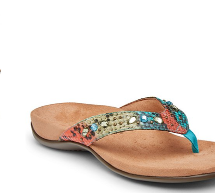 Vionic Lucia Snake Multi Blue Teal Sandal Flip Flop Women's US sizes 5-11 NEW!!!