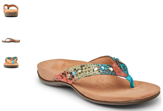 Vionic Lucia Snake Multi Blue Teal Sandal Flip Flop Women's US sizes 5-11 NEW!!!