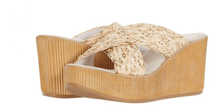 Onex Briget Natural Wedge Sandal Women's sizes 6-11/NEW!!!