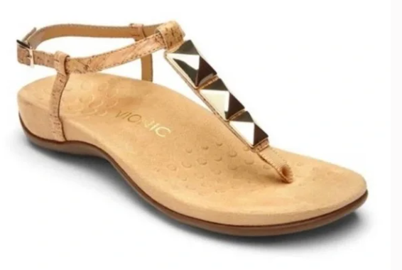 Vionic Nala Gold Cork Strappy Comfort Sandal Women's sizes 5-11 NEW!!!!