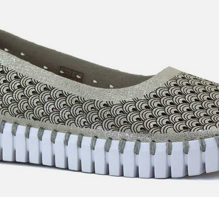 Ilse Jacobsen Tulip 0026 Silver Ballet Slip-On Women's EU sizes 36-41 NEW!!!
