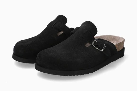 Mephisto Halina Black Suede Comfort Clog Mule Womens sizes 35-42 NEW