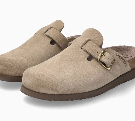 Mephisto Halina Warm Grey Suede Comfort Clog Mule Womens sizes 35-42 NEW