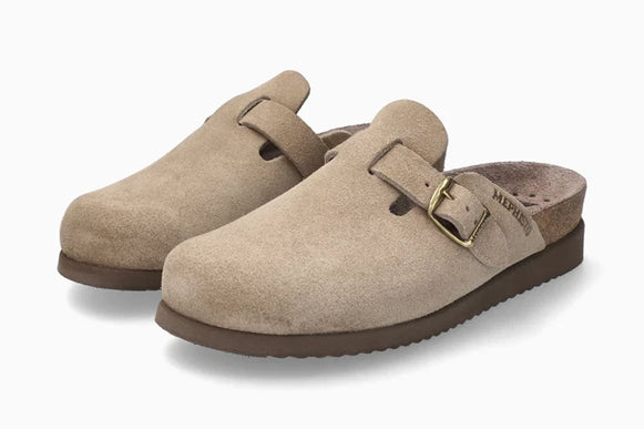 Mephisto Halina Warm Grey Suede Comfort Clog Mule Womens sizes 35-42 NEW