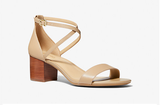 Michael Kors Serena Flex Camel Leather Sandal Women's sizes 5-11/NEW!!!