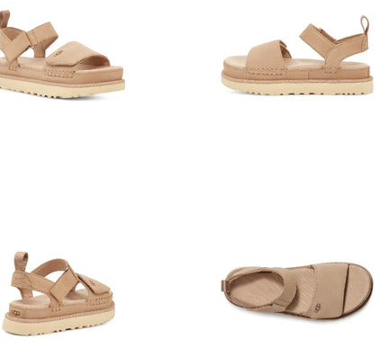 UGG Goldenstar Sand Suede Platform Sandal Women's US sizes 5-12-NEW