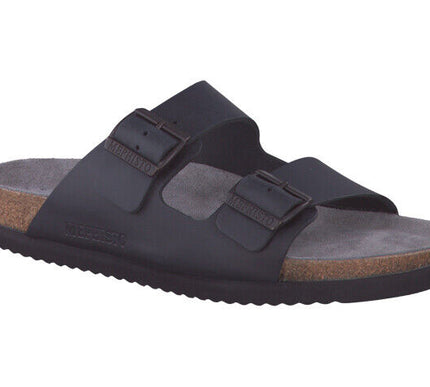 Mephisto Nerio Black Scratch Comfort Sandal Slide Men's US sizes 7-15/40-48 NEW!