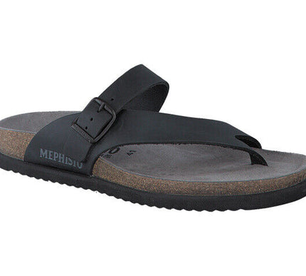 Mephisto Niels Black Scratch Comfort Sandal Men's US sizes 7-15/40-48 NEW!!!