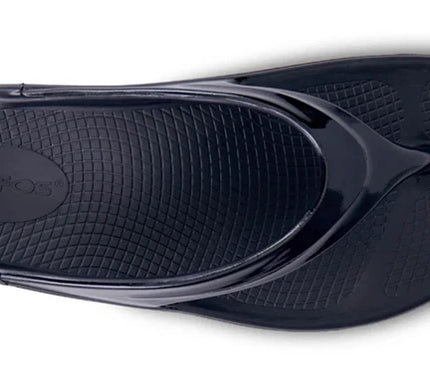 OOFOS OOmega OOlala Thong Black Sandal Womens Sizes M3/W5-M9/W11 NEW