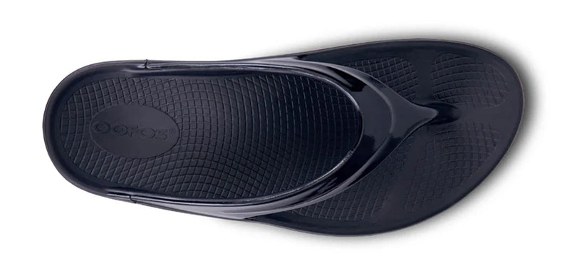 OOFOS OOmega OOlala Thong Black Sandal Womens Sizes M3/W5-M9/W11 NEW