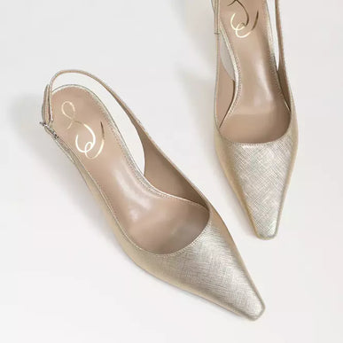 Sam Edelman Bianka Slingback Gold Leaf Metallic Pump Women's sizes 6-11/ NEW!!