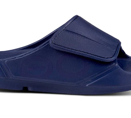 OOFOS OOahh Sport Flex Sandal Slide Navy Mens and Womens Sizes M4/W6-M13/W15