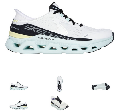 SKECHERS Glide-Step Atlus Relaxed Fit White Multi Sneaker Women's sizes 5-11/NEW