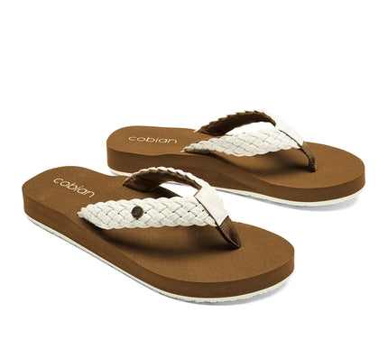 Cobian Braided Bounce White Comfort Sandal Women's US Sizes 5-11 NIB!!