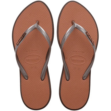 Havaianas Slim Point Dark Brown Flip Flop Sandal Women sizes 35/36-41/42 NEW