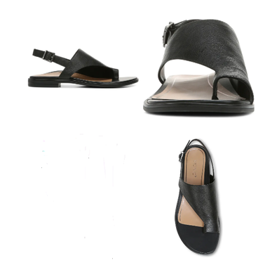 Vionic Ella Black Toe Loop Arch Support Comfort Sandal Women's US sizes 5-11 NEW