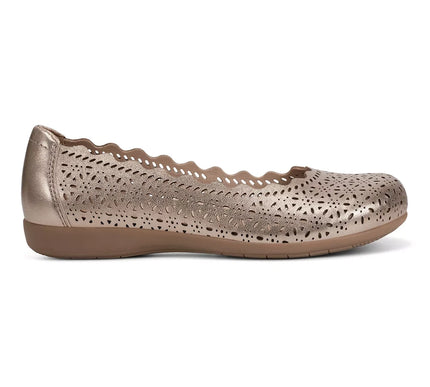 Earth Bria Bronze Round Toe Casual Ballet Flat Slip-on Womens sizes 6-10 NEW M