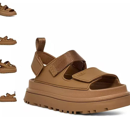 UGG Goldenglow Bison Brown Platform Sandal Women's US sizes 5-12/NEW!!!