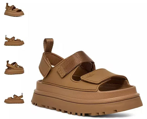 UGG Goldenglow Bison Brown Platform Sandal Women's US sizes 5-12/NEW!!!
