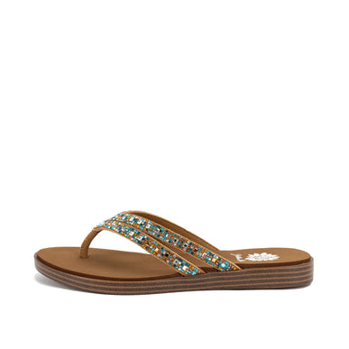 Yellow Box Dalia Turquoise Multi Flip Flop Sandal Women's sizes 6-10/NEW!!!