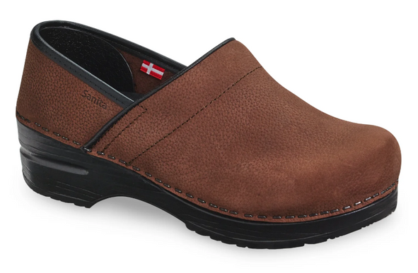 Sanita Pro Text Oil Brown Leather Professional Clog Women's EU sizes 35-42/NEW!!