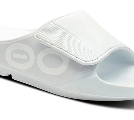 OOFOS OOahh Sport Flex Sandal Slide White Mens Sizes M9/W11-M14/W16 NEW