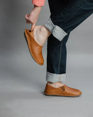 VIBAe Zuma Fawn Tan Slip On Loafer Mule EU Unisex sizes W6/36-M15/48