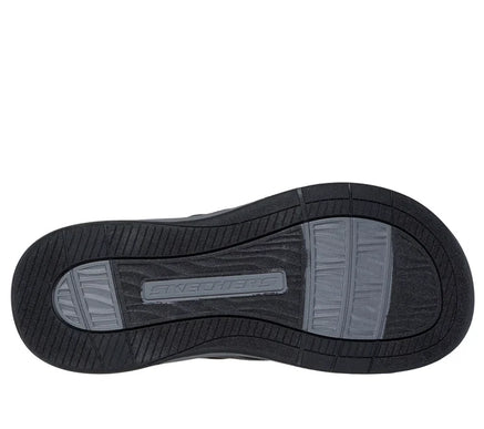 SKECHERS Silva Falco Black Toe Post Flip Flop Sandal Men's sizes 5-12/NEW!!