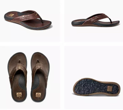 Reef Pacific LE Dark Brown Sandal Comfort Flip Flop Men's US sizes 7-17 NEW!!!