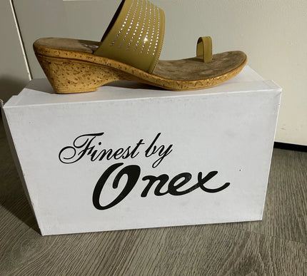 Onex Luca Tan Toe Wrap Wedge Sandal Womens sizes 6-10 NEW