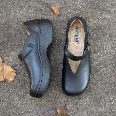 Alegria Ophelia Black Leather Shoe Womens sizes 35-43 NEW