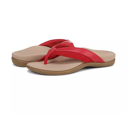 Vionic Shore Fruit Punch Red Leather Sandal Women's sizes 5-11/NEW!!!