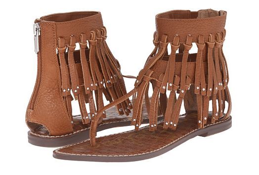 Sam Edelman Griffen Saddle Vaquero Leather Fringe Sandal womens 6-10/ NEW!!!