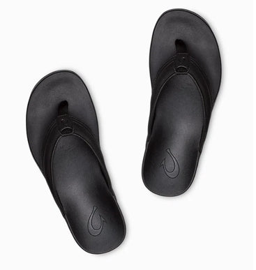 Men's Olukai Maha Black Flip Flop Comfort Sandal US Sizes 7-16 NEW!!!