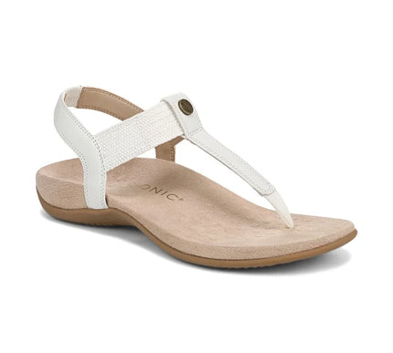 Vionic Brea White Leather Toe Post Slingback Sandal Women's sizes 5-11/NEW!!!