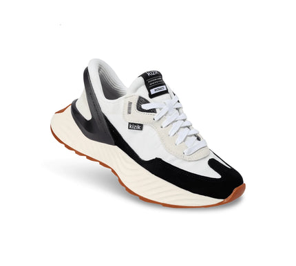 Kizik Monaco White/Black Hands-Free Slip in/on Shoes Womens sizes 6-10