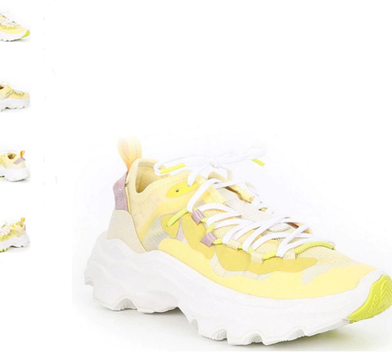 Sorel Kinetic Breakthru Tech Lace Yellow/Chalk Sneaker Women's US sizes 6-12/NEW