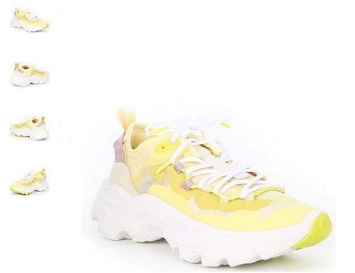 Sorel Kinetic Breakthru Tech Lace Yellow/Chalk Sneaker Women's US sizes 6-12/NEW