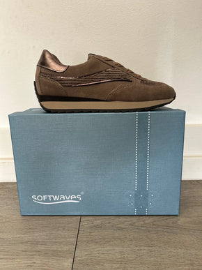 Softwaves Darla Taupe Comfort Lace-up Shoe Sneaker Women EU sizes 36-41/US 6-11