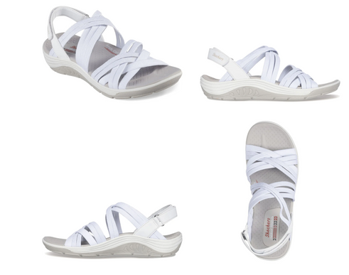 SKECHERS Reggae Cup Simply Biased White Sandal Women's sizes 5-12/NEW!!