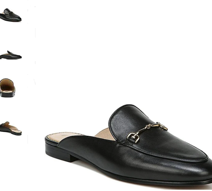 Sam Edelman Linnie Black Leather Slip-On Mule Flat Women's sizes 6-11/NEW!!!
