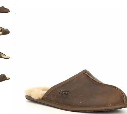 UGG Scuff Tan Leather Slipper Slip-on Men's US sizes 7-14/NEW!!!