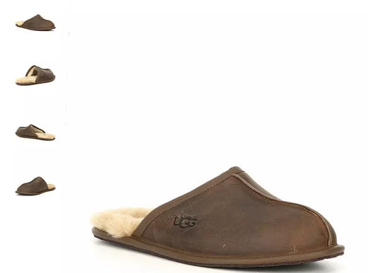 UGG Scuff Tan Leather Slipper Slip-on Men's US sizes 7-14/NEW!!!